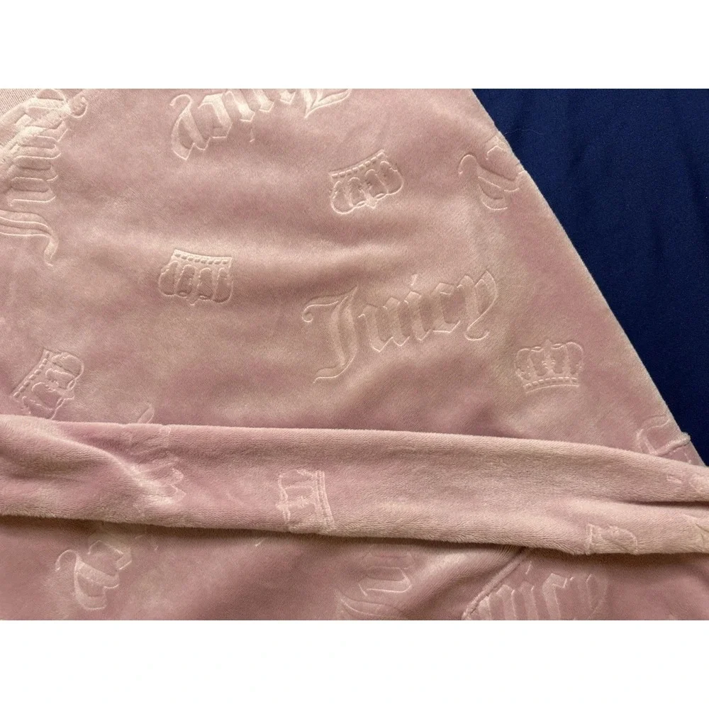Womens Juicy Couture Pink Logo Bath Robe W Tie Size‎ Small Medium Adjustable S/M